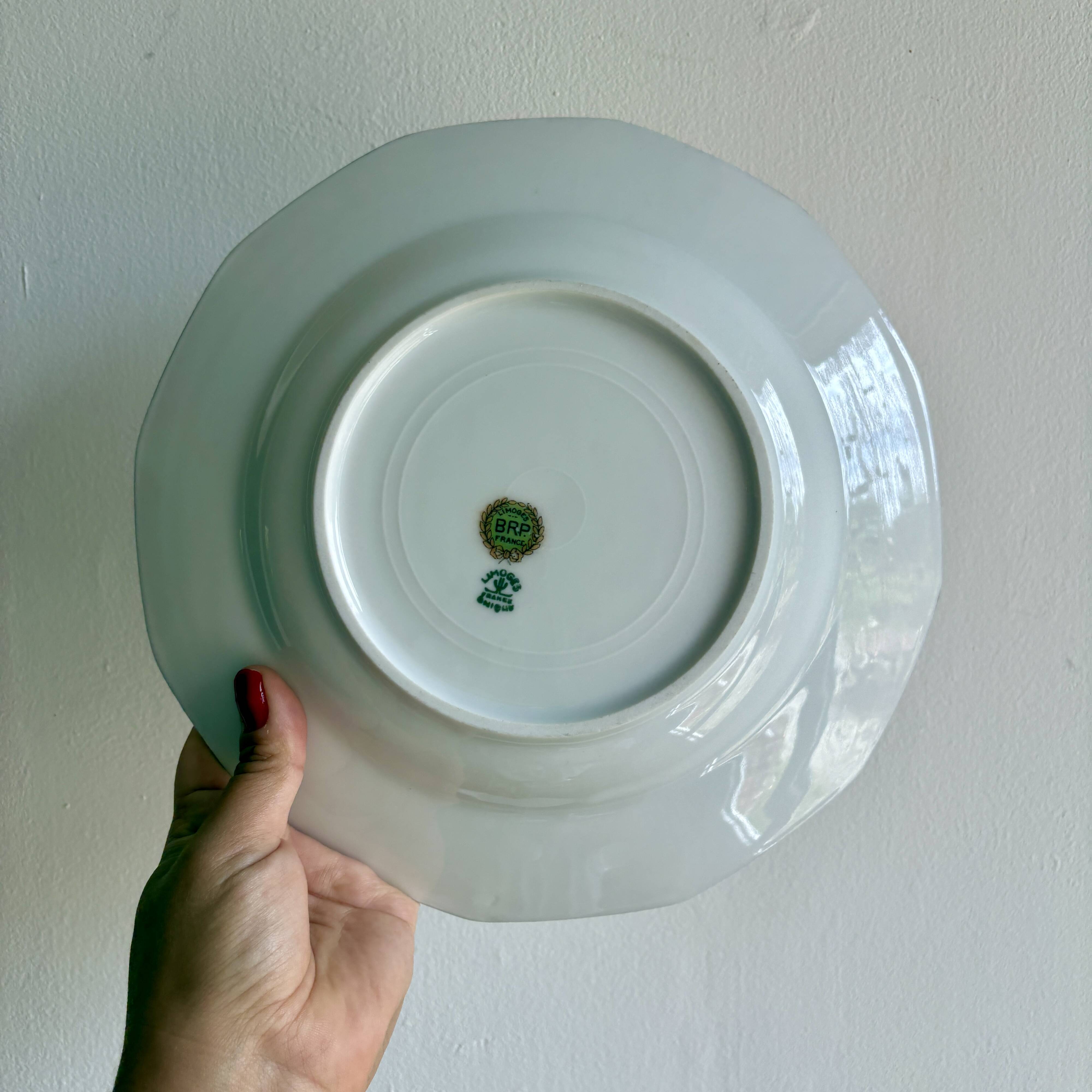 Set of 6 vintage porcelain deep plates