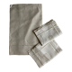 Set drap et taies trousseau de réserve en toile de lin jours Venise