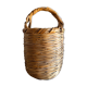 Old handmade 🧺 basket in braided rattan bamboo