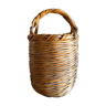 Old handmade 🧺 basket in braided rattan bamboo