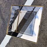 Table basse vintage plateau verre