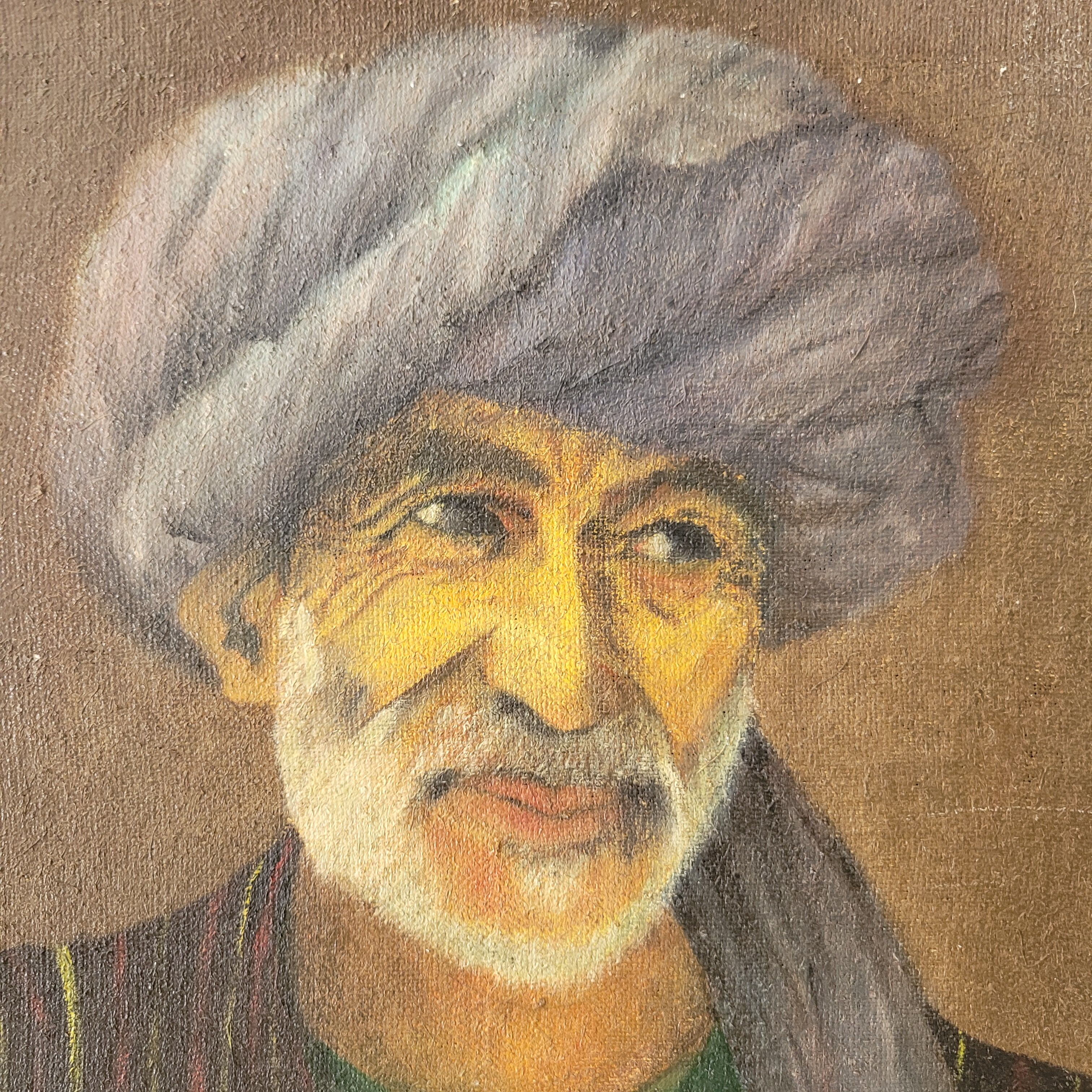 Orientalist Painting Portrait Oil On Canvas