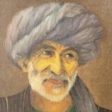 Tableau Orientaliste Portrait Huile Sur Toile