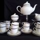 Coffee/tea service for 12 people in fine English porcelain, MAYA pattern