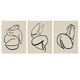 Framed set of 3 figure giclee prints, 50x70