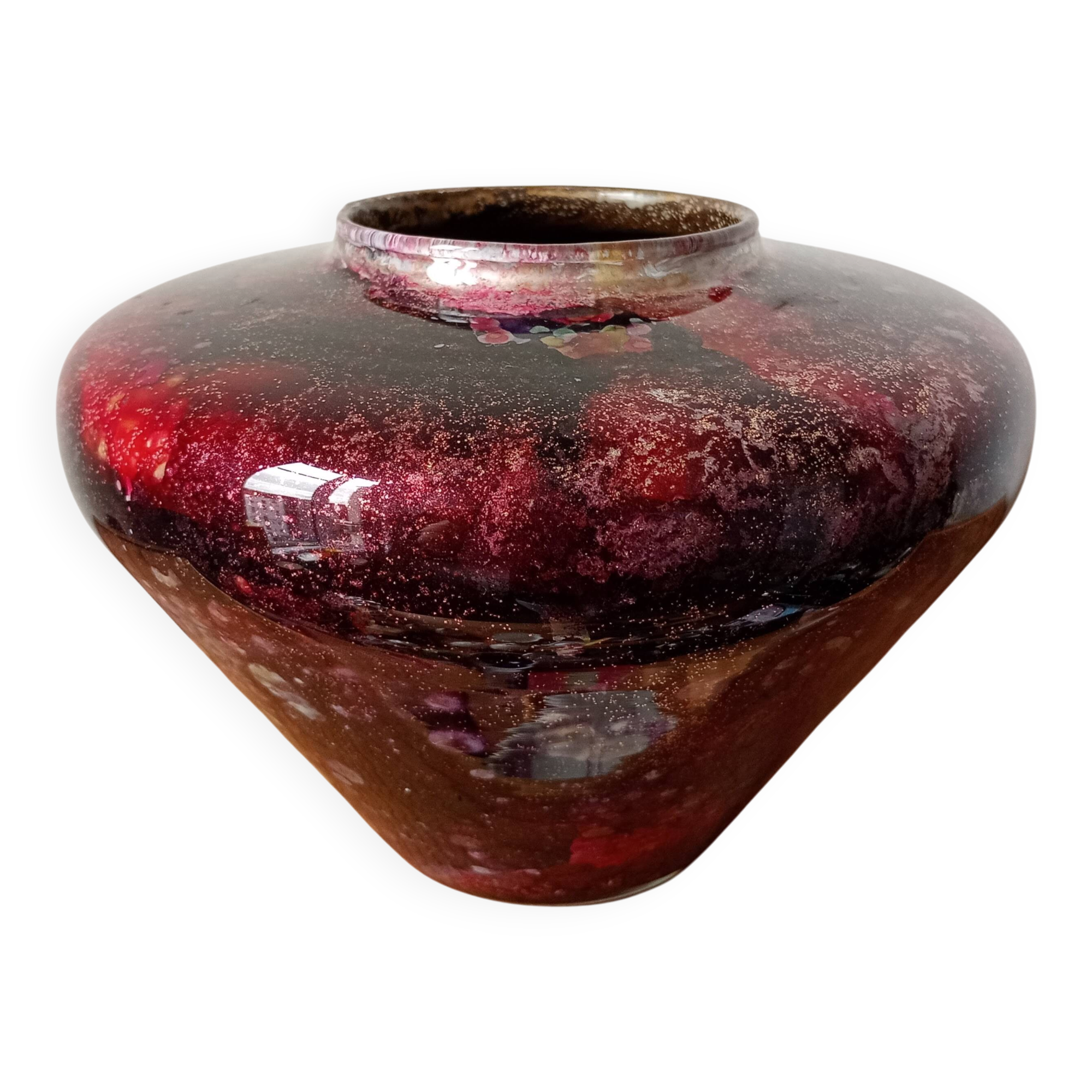gilded glass vase Laque Line