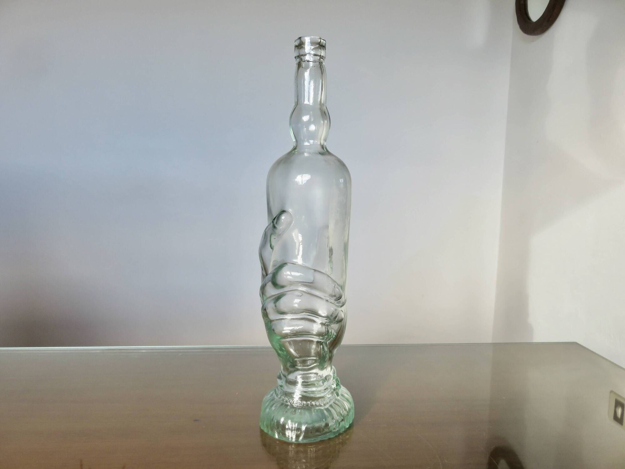 "legras" bottle model "hand bottle" transparent glass, early 20th century