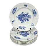 Set of 8 flat plates in earthenware by Boch Frères La Louvière "Rohdia"