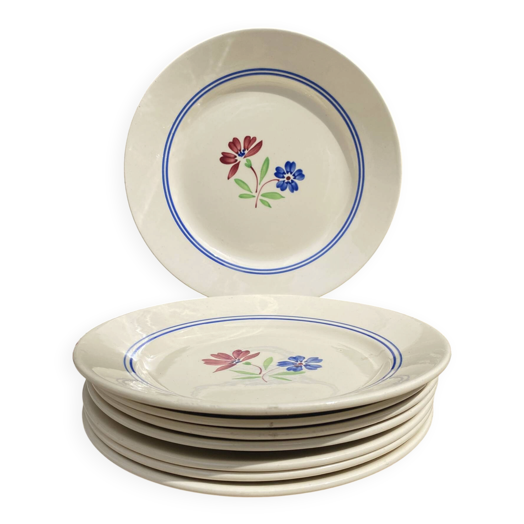 Assiettes anciennes  Lunéville "MAI"