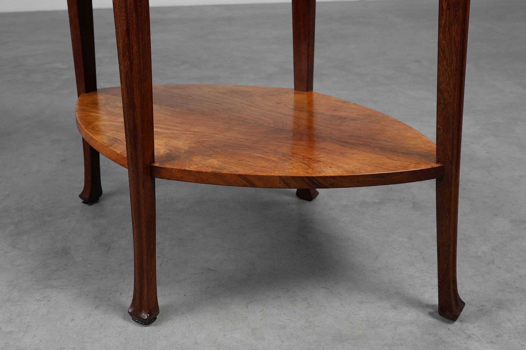 Art Nouveau Side Table in Walnut and Marble, France ca. 1915
