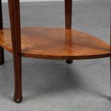 Art Nouveau Side Table in Walnut and Marble, France ca. 1915