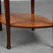 Art Nouveau Side Table in Walnut and Marble, France ca. 1915