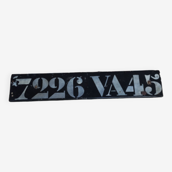Vintage license plate