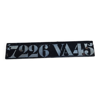 Vintage license plate