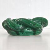 Vintage 1960s woven ceramic ashtray or pocket emptier