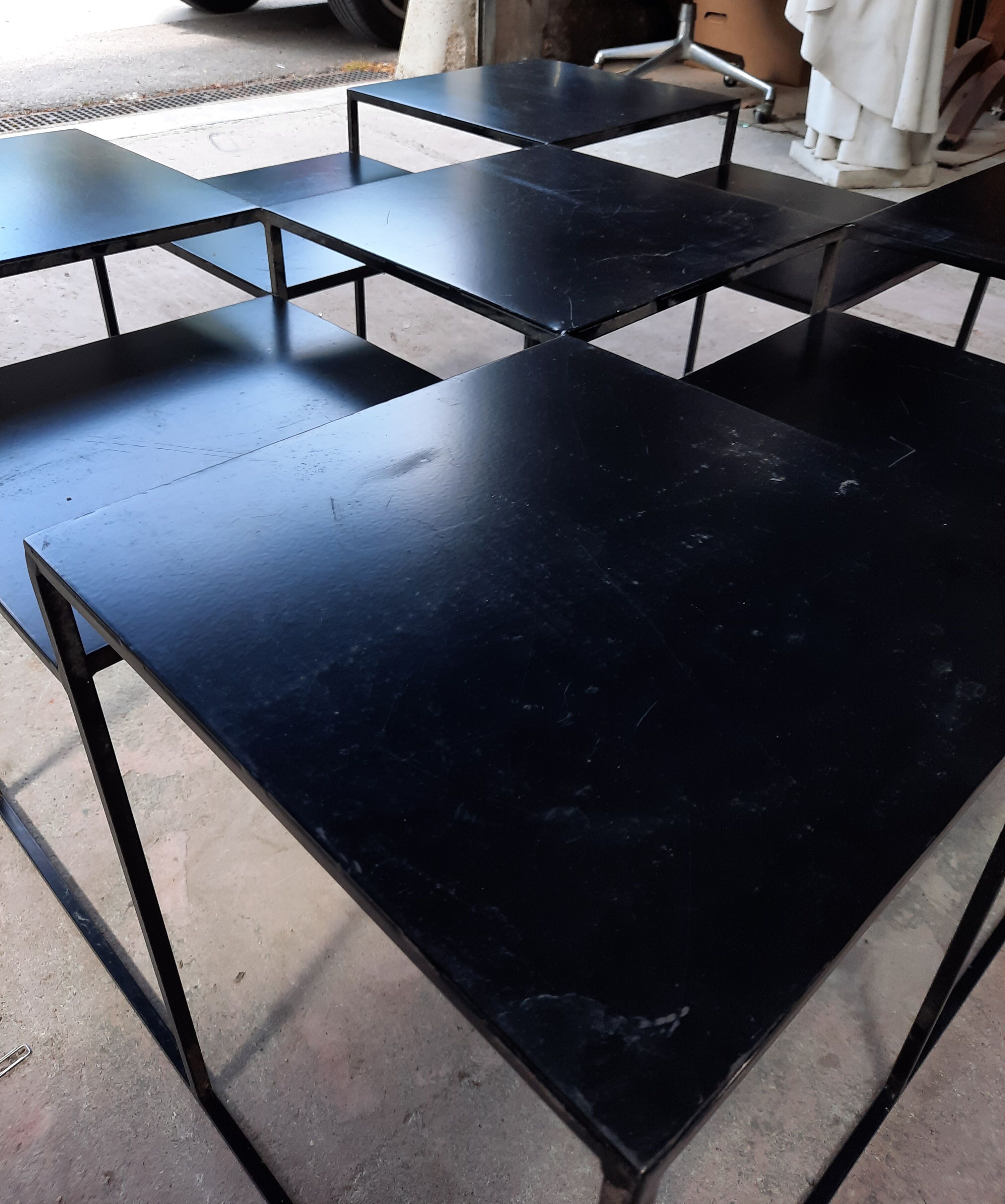 Metal design coffee table