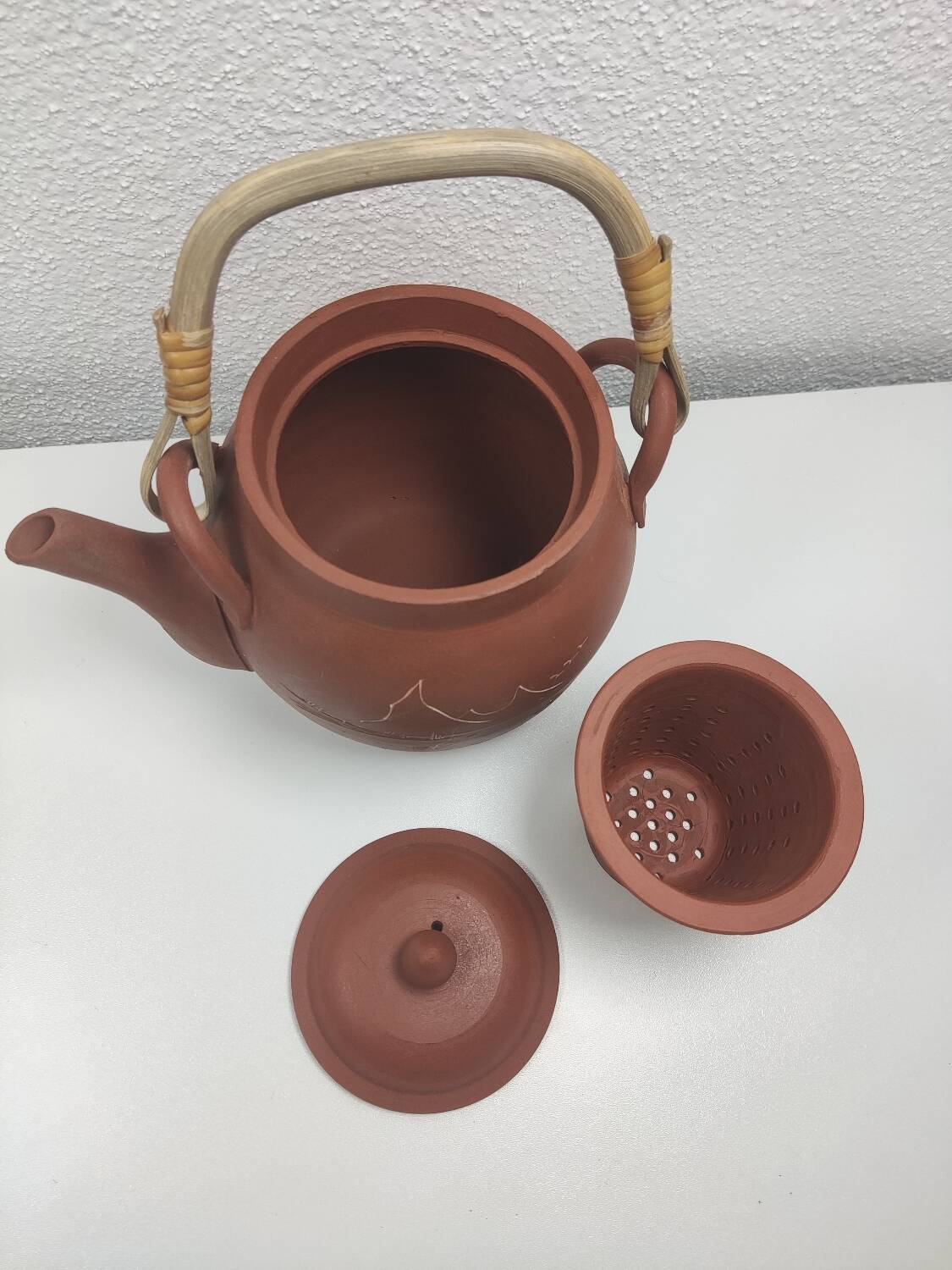 Terracotta teapot