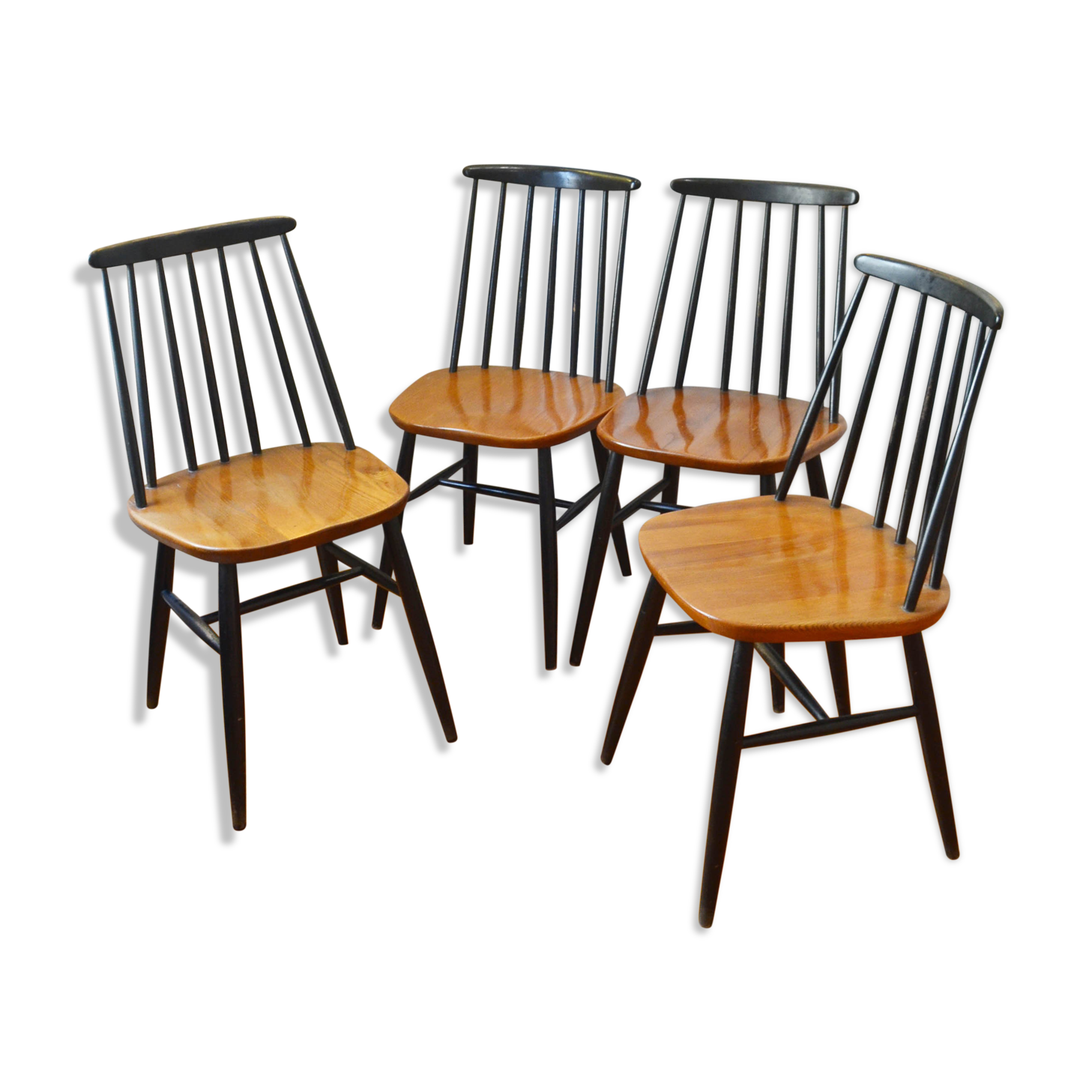 Set of 4 vintage Scandinavian chairs 50s / 60s