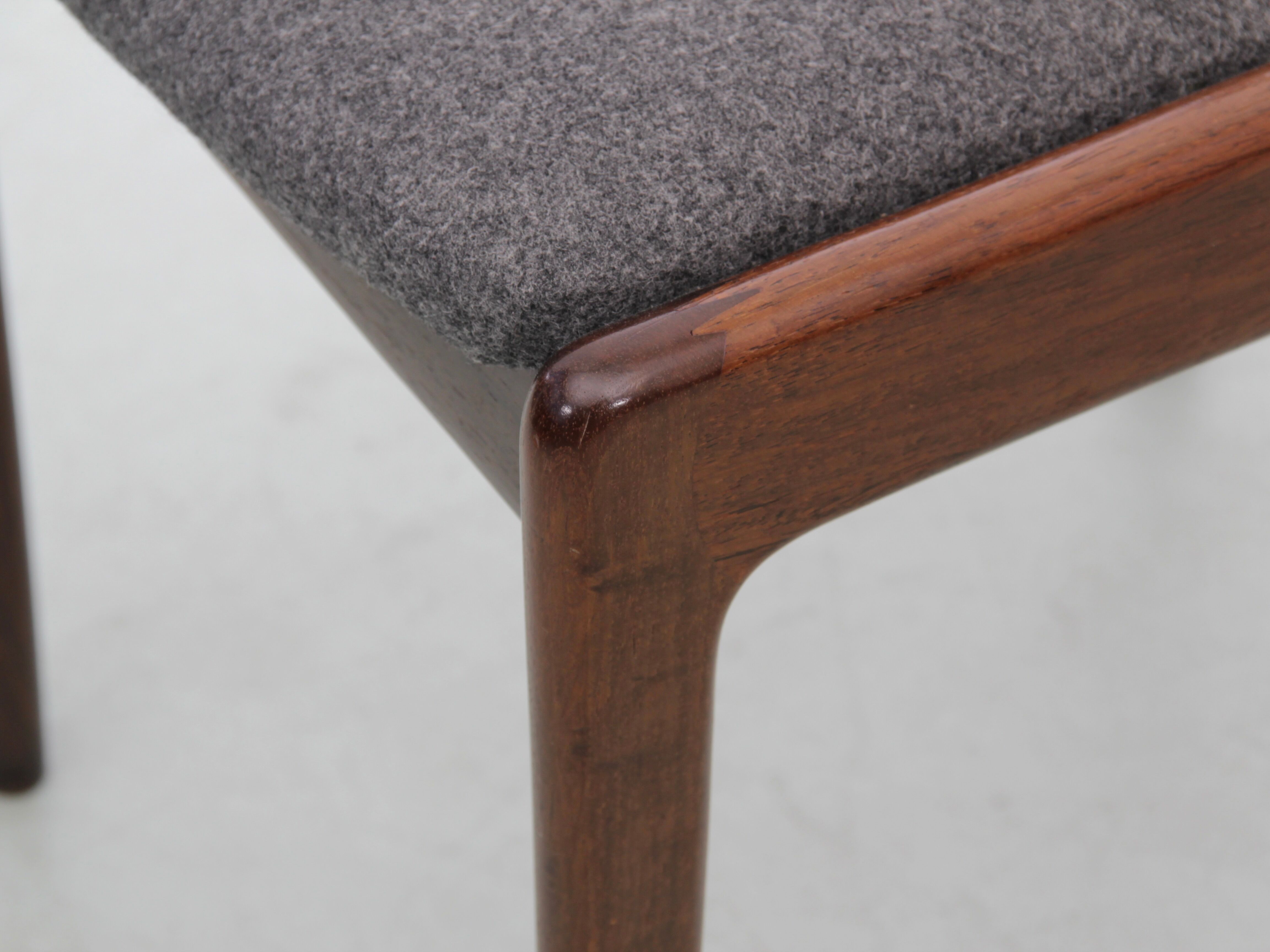 Suite of 6 Scandinavian rosewood chairs from Rio