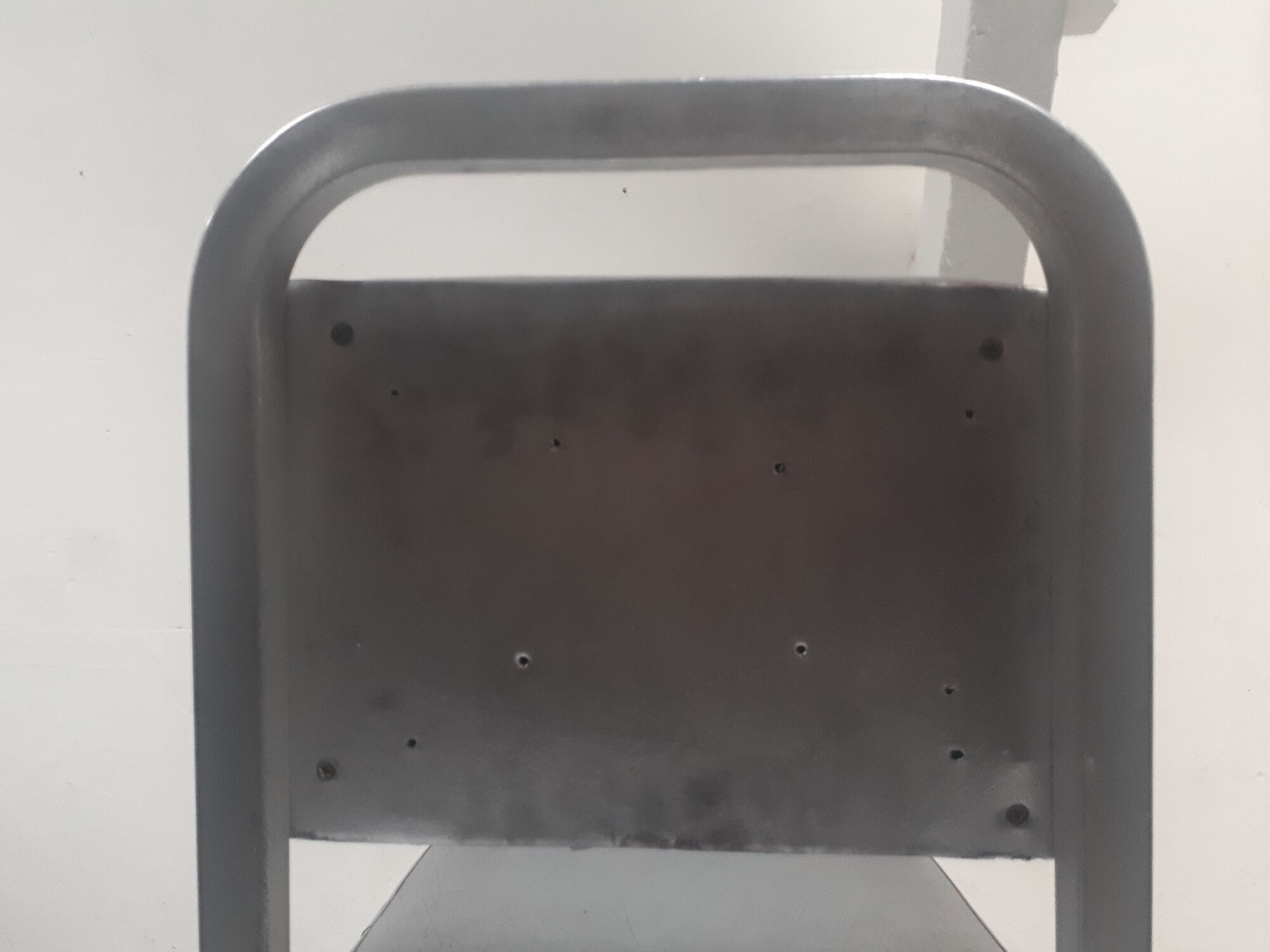 Pair chair desk conference aluminum skai grey vintage blue 1960