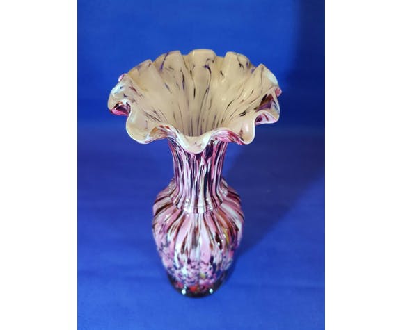 Clichy speckled blown glass vase