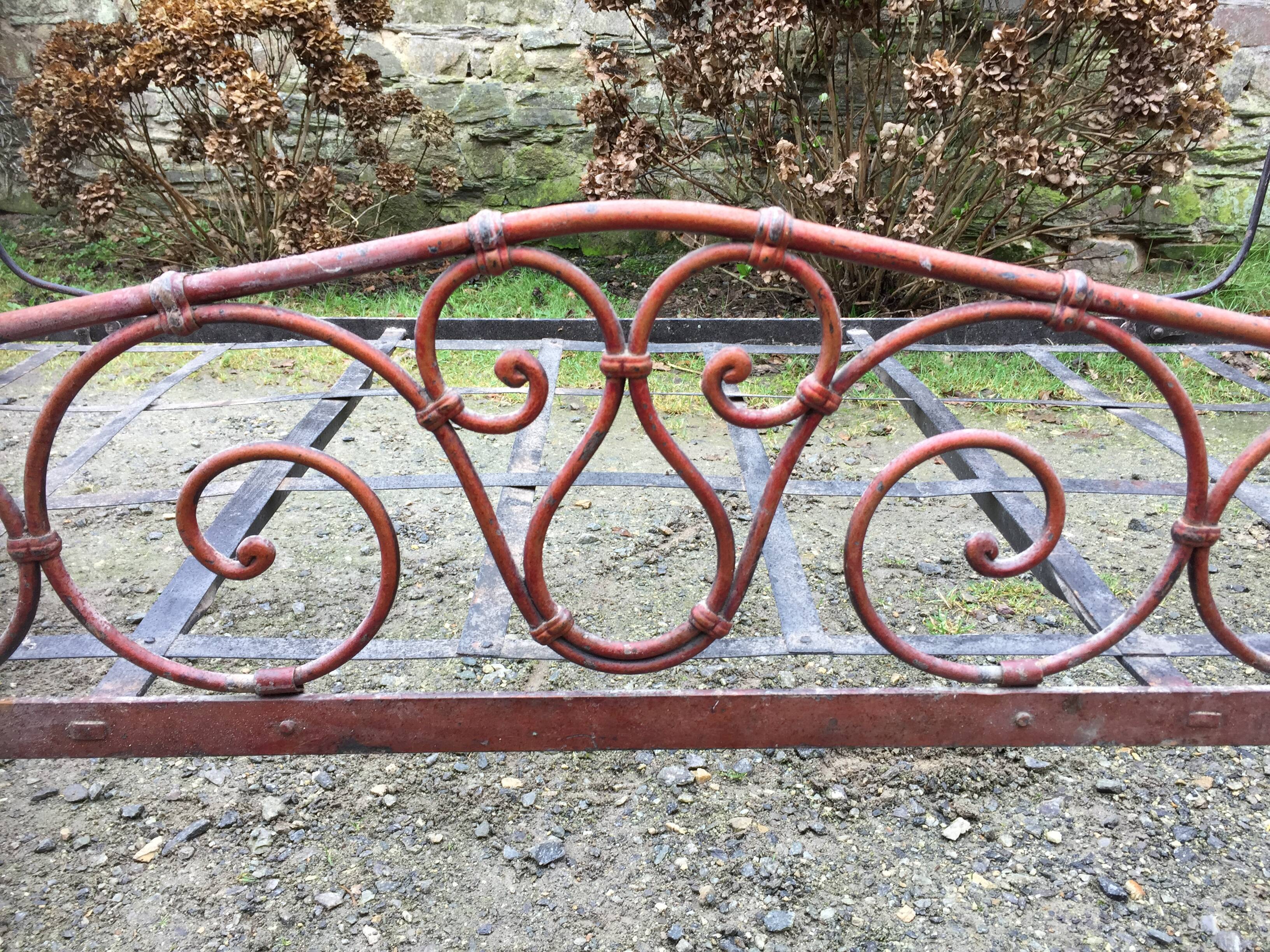 Folding wrought iron bed Napoleon III