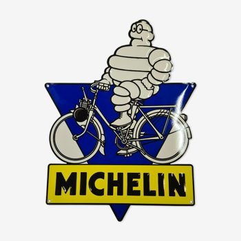 Plaque publicitaire michelin vélosolex en tôle serigraphiée