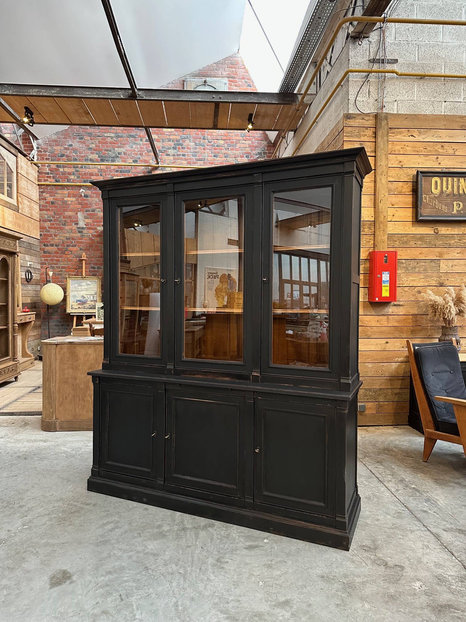 80s patinated bookcase