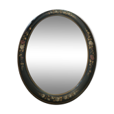 Very pretty vintage hand-painted floral mirror