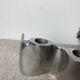 Brushed aluminum candle holder