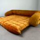 Nubuck leather amphibious sofa by Alessandro Becchi for Giovannetti,