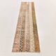 2x9 Vintage Brown & Cream Turkish Runner Rug, 60x263Cm