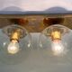Midcentury brass wall or ceiling lamp by Kamenicky Senov, 1970s