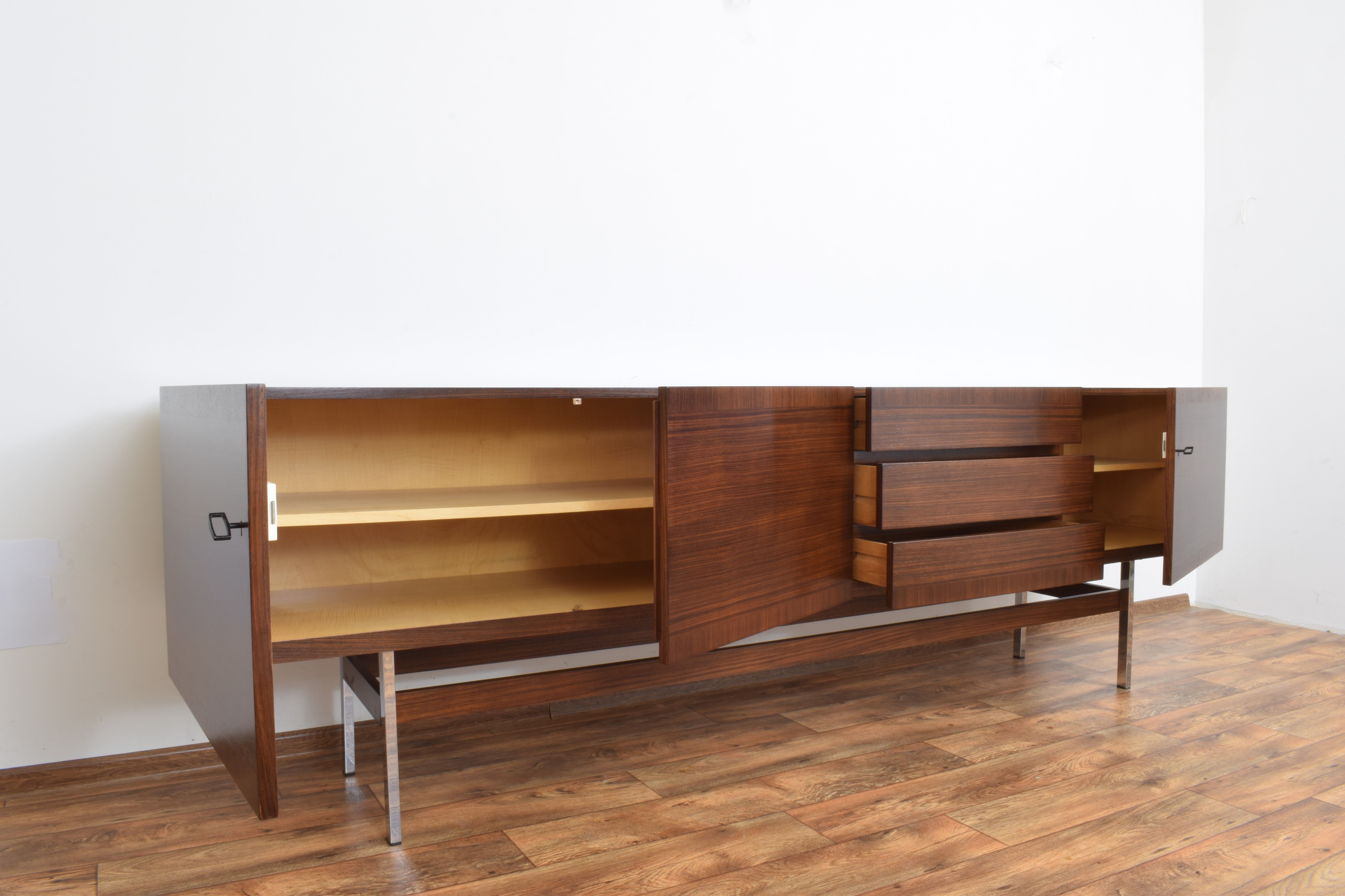 Mid-century german walnut sideboard by Musterring international, 1960s