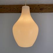 Scandinavian opaline pendant lamp drop 60s