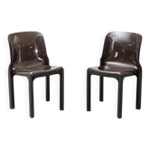 Paire de chaises Selene par Vico Magistretti pour Artemide – design en plastique emblématique des années 1960