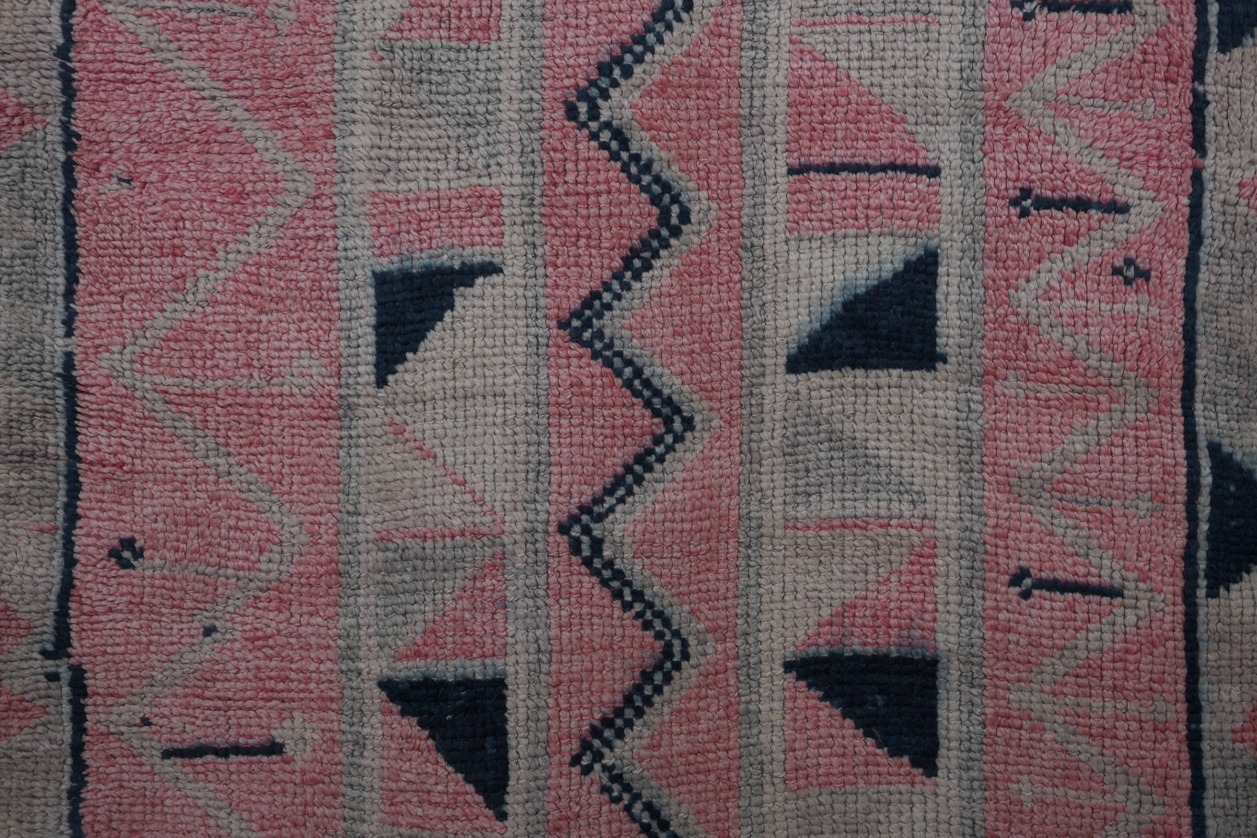 Vintage Turkish Oushak Rug Handwoven 95x300 cm