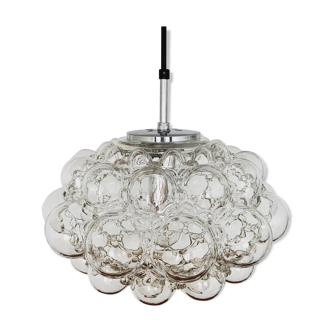 Large Mid Century Modern bubble pendant lamp by Helena Tynell for Glashütte Limburg