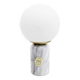 Lampe à poser en marbre et verre opalin