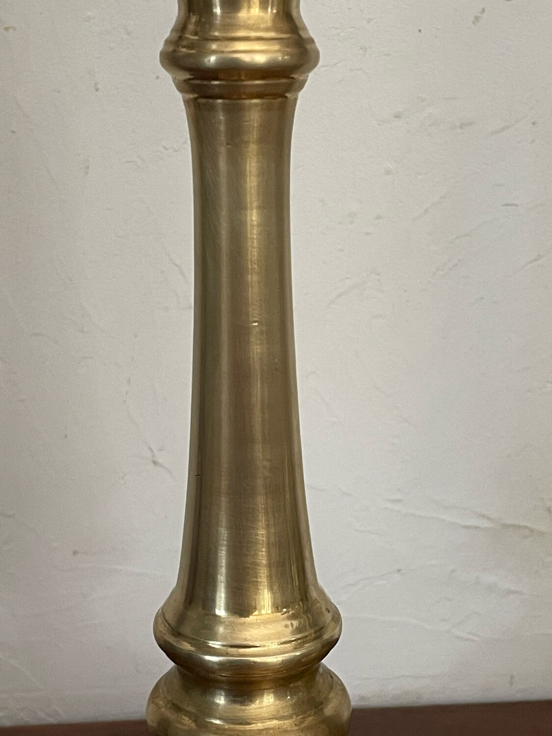 Pair of brass candle holders 28,5cm