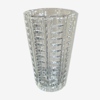 Vase verre transparent vintage