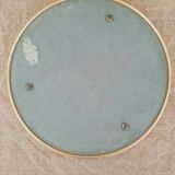 Vintage gold metal mirror round tray