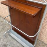 Console miroir assorti en ferronnerie d'art en tube d'acier
