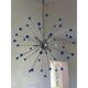 Contemporary Blue “Star” Murano Glass Sputnik Chandelier