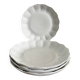 Set of 4 white porcelain deep plates – Giraud Limoges – 21.5