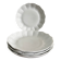 Set of 4 white porcelain deep plates – Giraud Limoges – 21.5