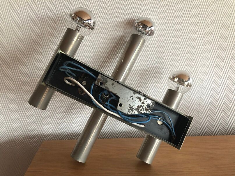 Chrome wall lamp from the 70s