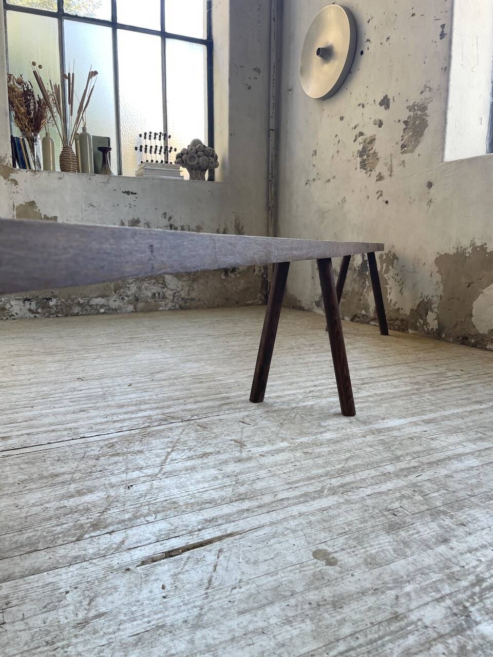 Solid oak farm bench 3m