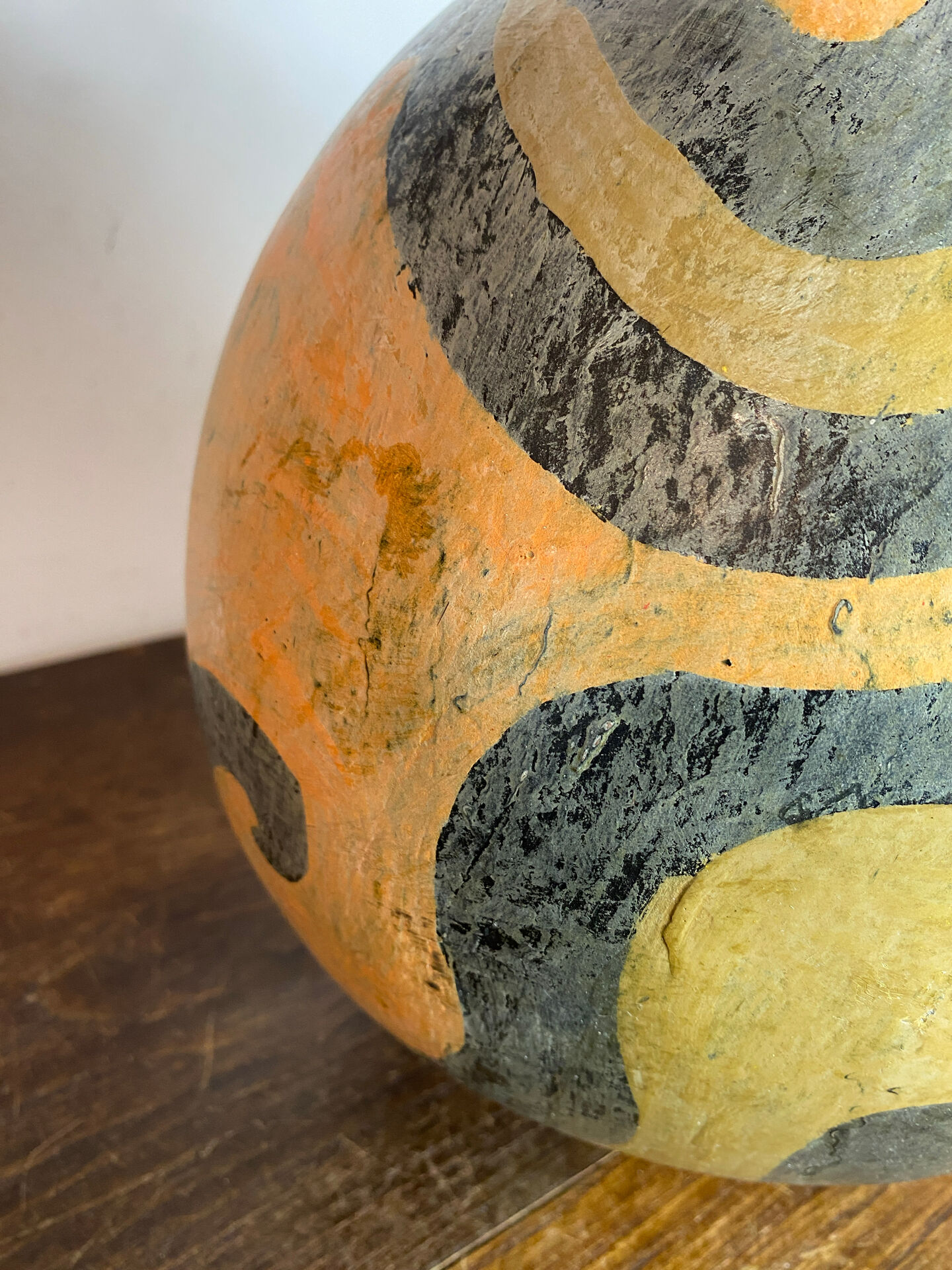 Large round terracotta vase