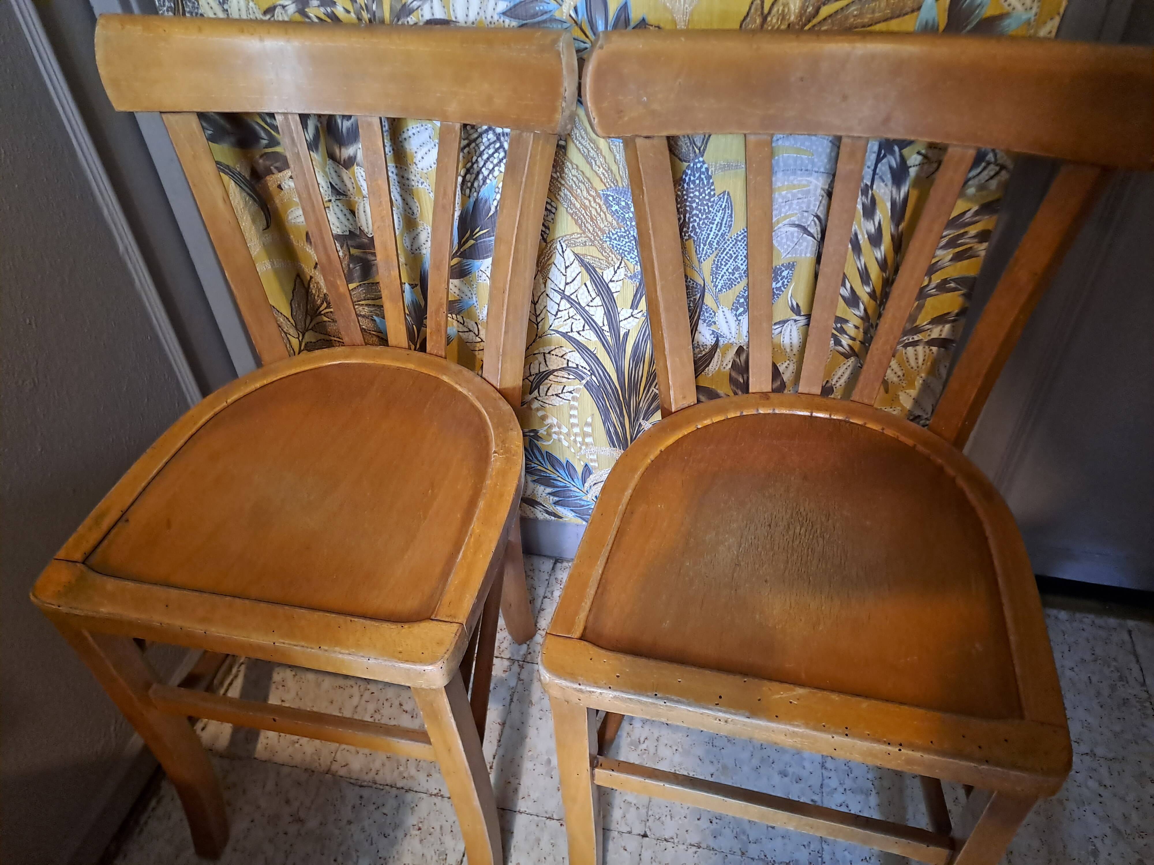 Bistrot chair blond wood 1950